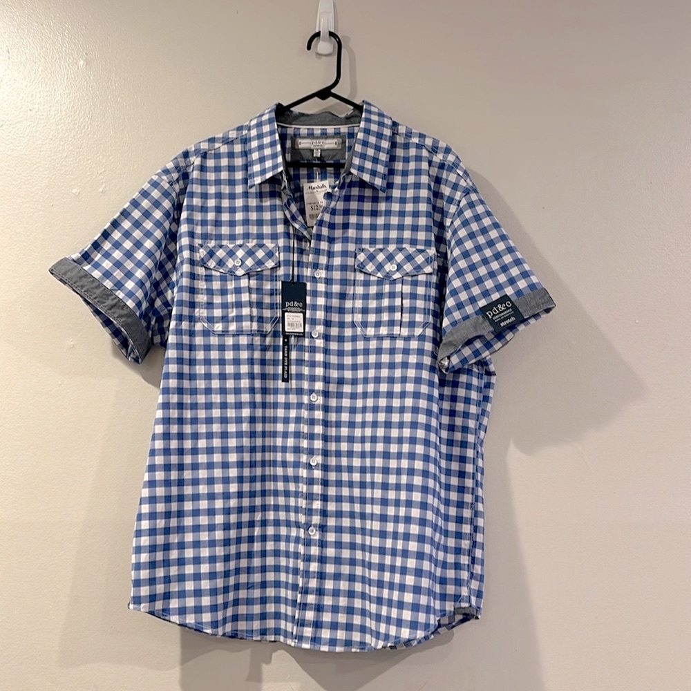 NWT pd&c Men’s Plaid Button Down